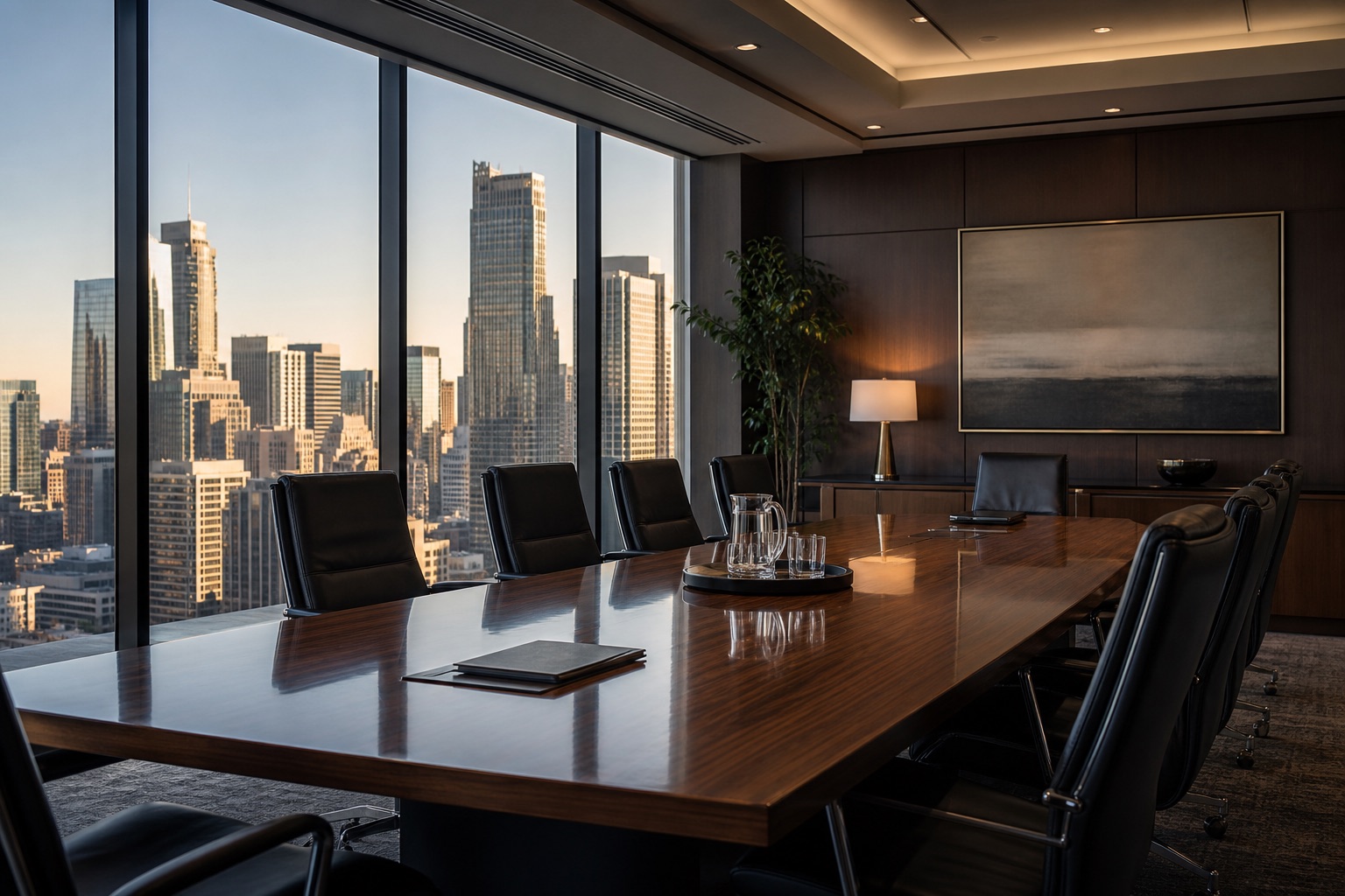 Business banking boardroom